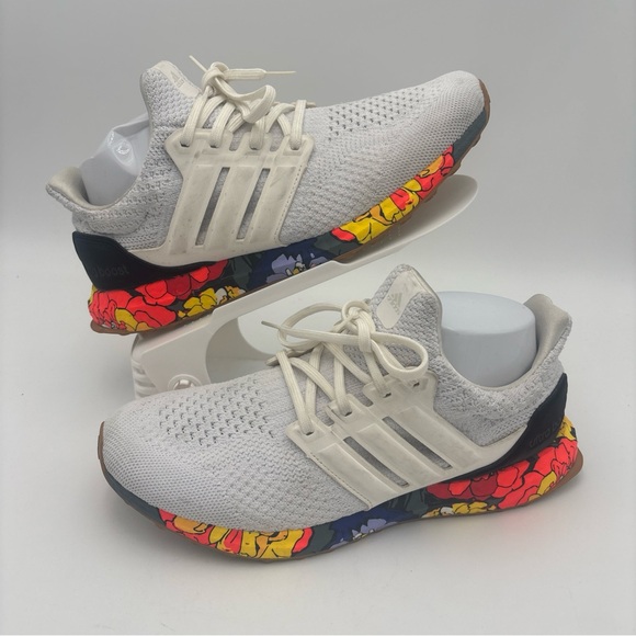 adidas Shoes - adidas White Athletic Shoes with‎ Colorful Sole